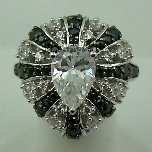 Victoria Wieck 3.97ct Black & White Ring - Picture 4 of 7